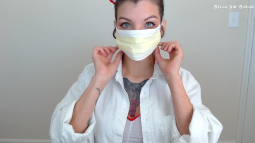 Sick Nurse Gives Blowjob in Latex Gloves