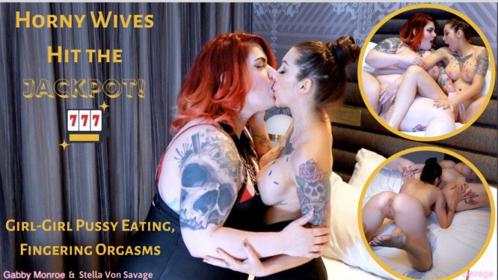 Horny Tattooed Wives Hit Jackpot Pussy