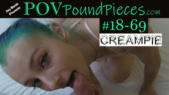 Green Haired Teen Amateur POV Creampie