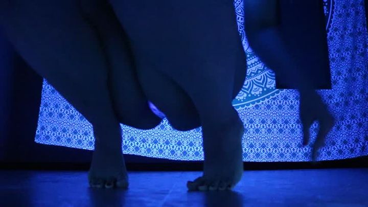 Blacklight strip tease and play