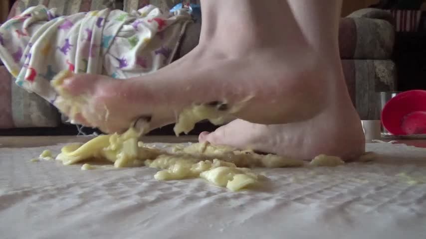 Banana Stomping Messy Feet