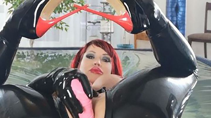 Latex Catsuit Anal Toy Sex