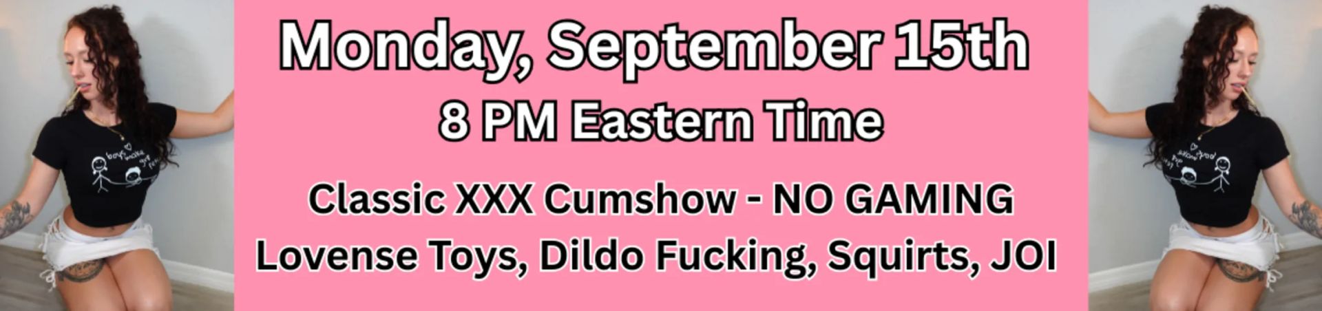 Scheduled show banner