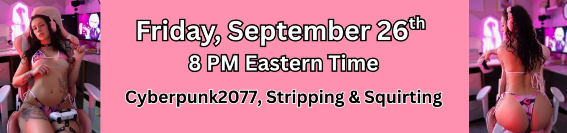 Scheduled show banner