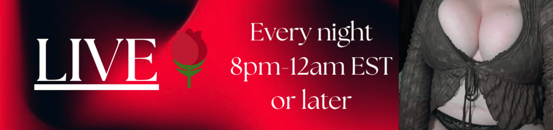 Scheduled show banner