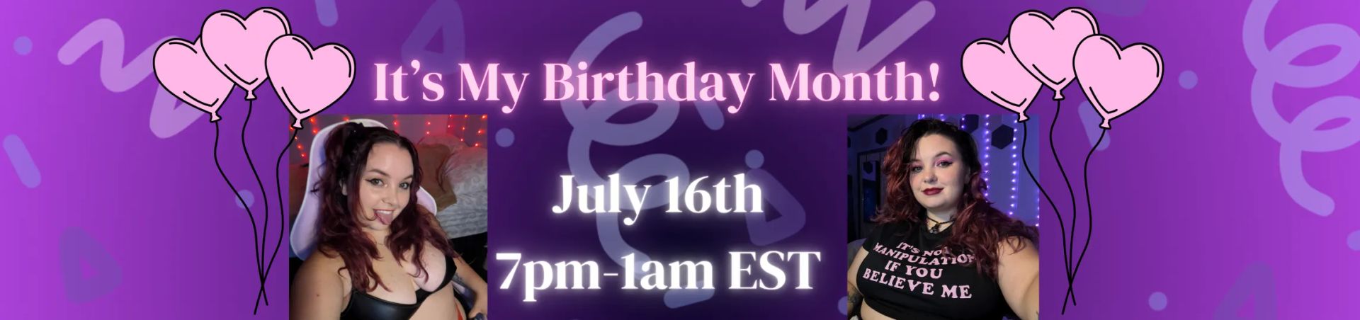 Scheduled show banner