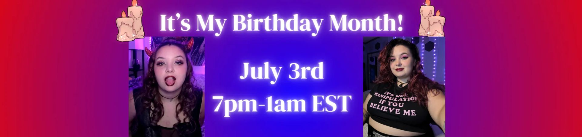 Scheduled show banner