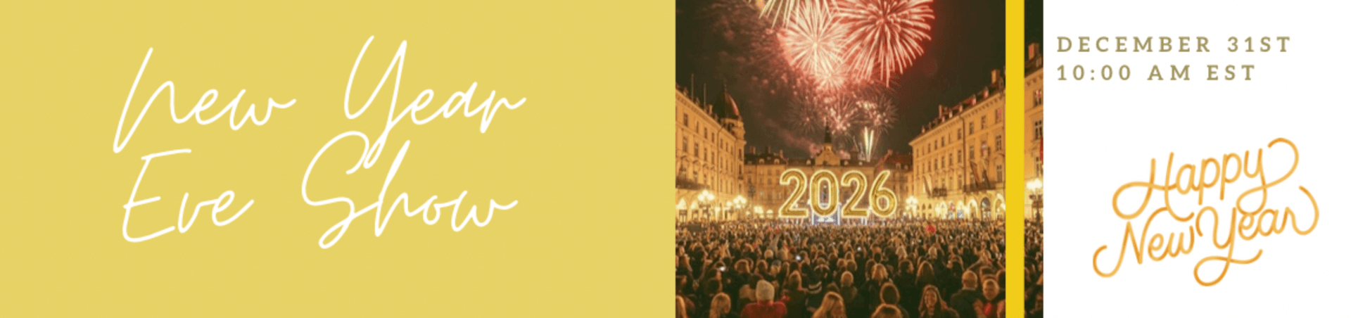 Scheduled show banner