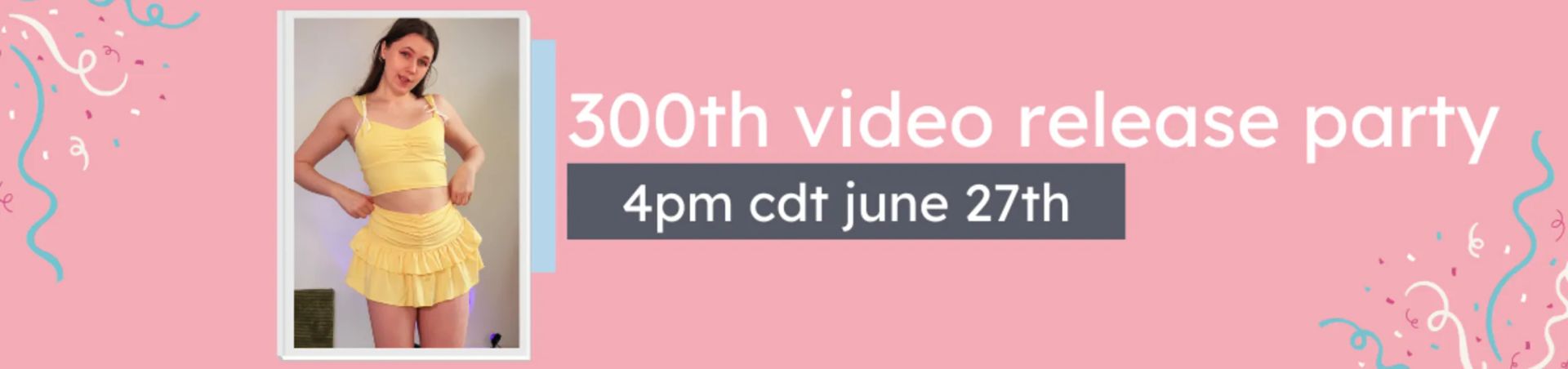 Scheduled show banner