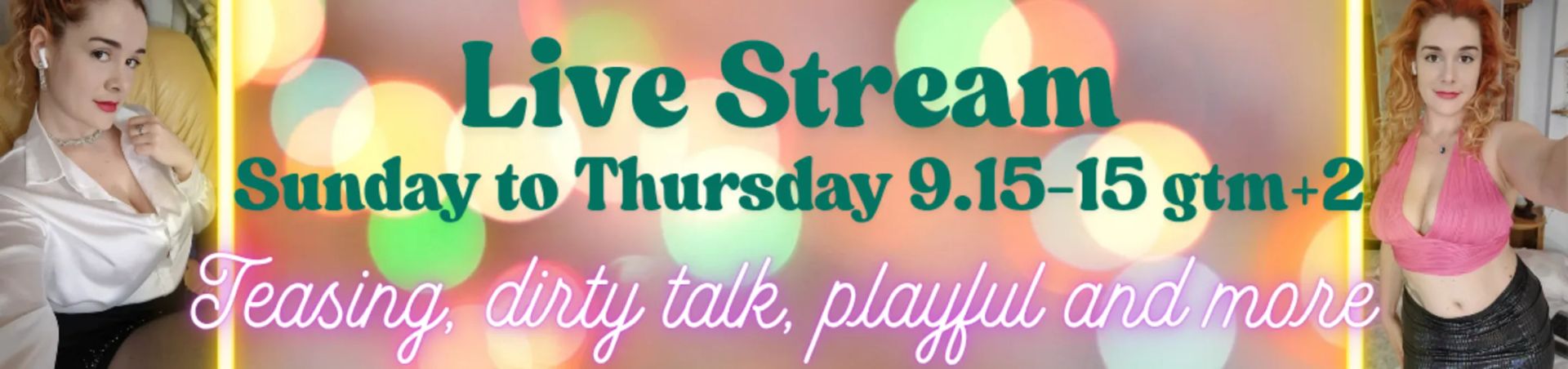 Scheduled show banner