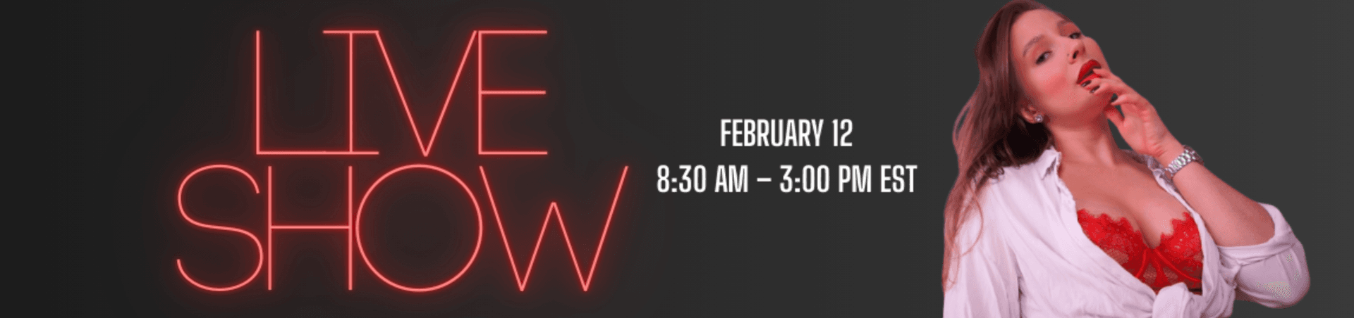 Scheduled show banner