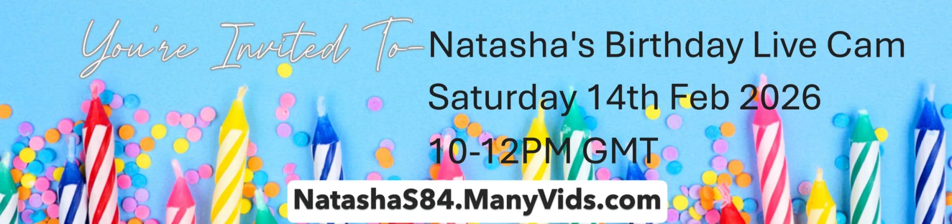 Scheduled show banner