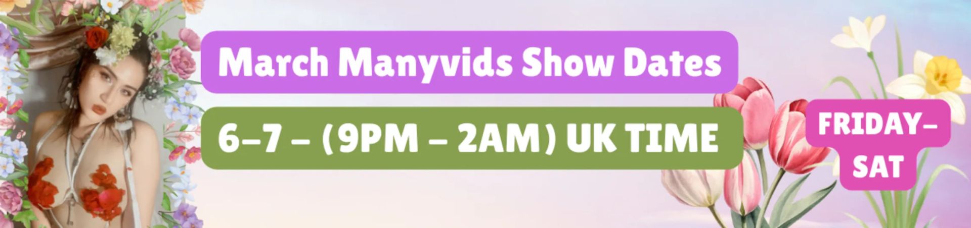 Scheduled show banner