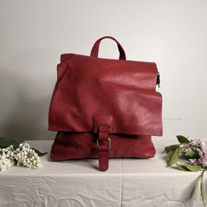 Dark Red Mini Backpack