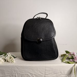Black Leather Backpack II