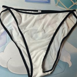 Sheer White and Black Panties