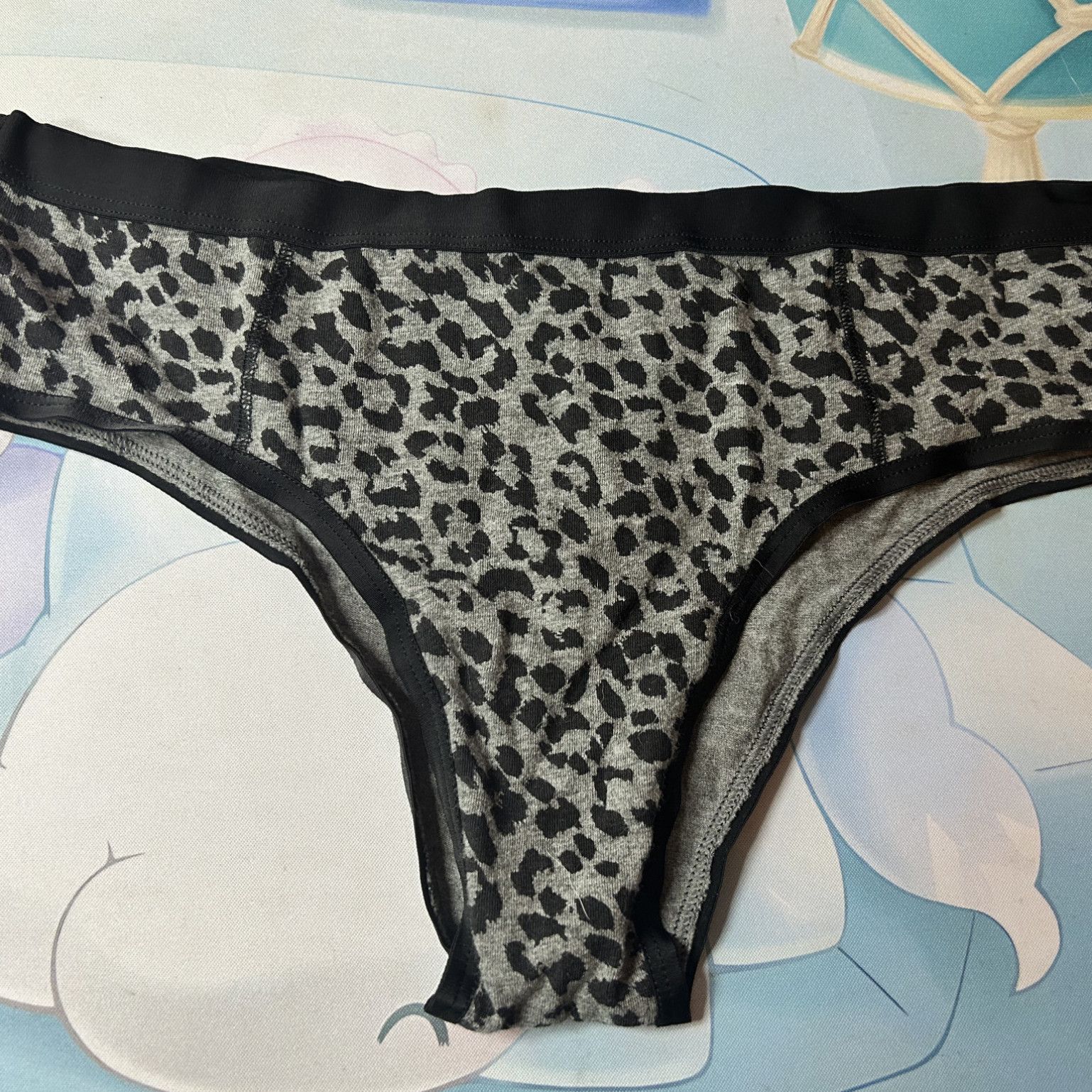 Black and Grey Cheetah Print Panties