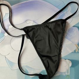 Silky Black G String
