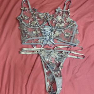 Light Blue 2 Piece Lingerie Set