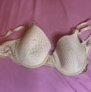 Light Pink Leopard Print Bra