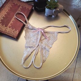 Soft Pink Lace String