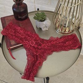 Red Lace Thong