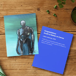 Congratulations 5x7 Art Print Black Security Droid Fan Art