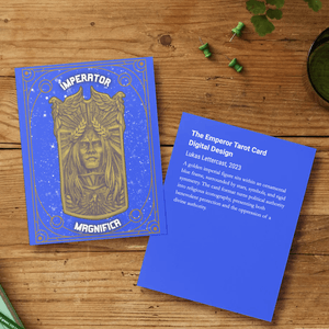 The Emperor Tarot Card 5x7 Original Digital Art Print