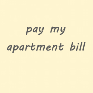 pay my apartment bill