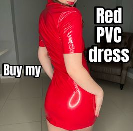 Buy my red PVC dress