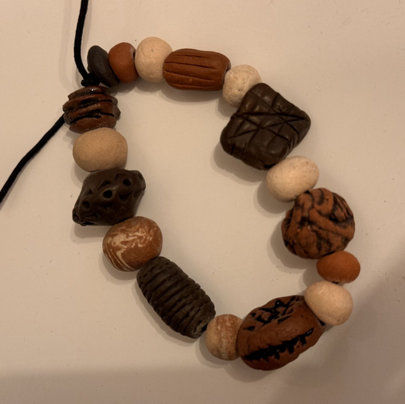 Handmade clay bracelet
