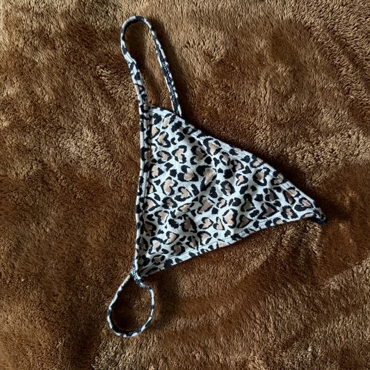 Leopard Print Hearts G String