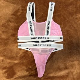 Pink Cotton And Mesh ZZ Set