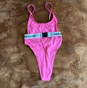 Pink One Piece Thong Bikini