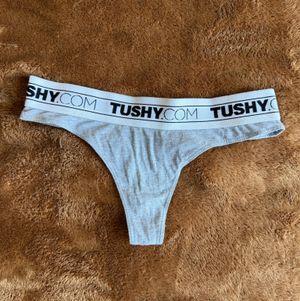Grey Cotton Tushy Thong