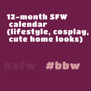12month SFW calendar