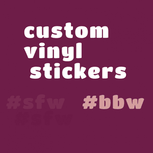A set of custom vinyl stickers
