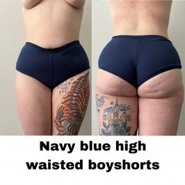 Navy blue high waisted boyshorts