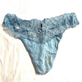 Stained Blue Thong