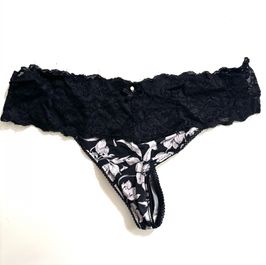 Black and White Thong