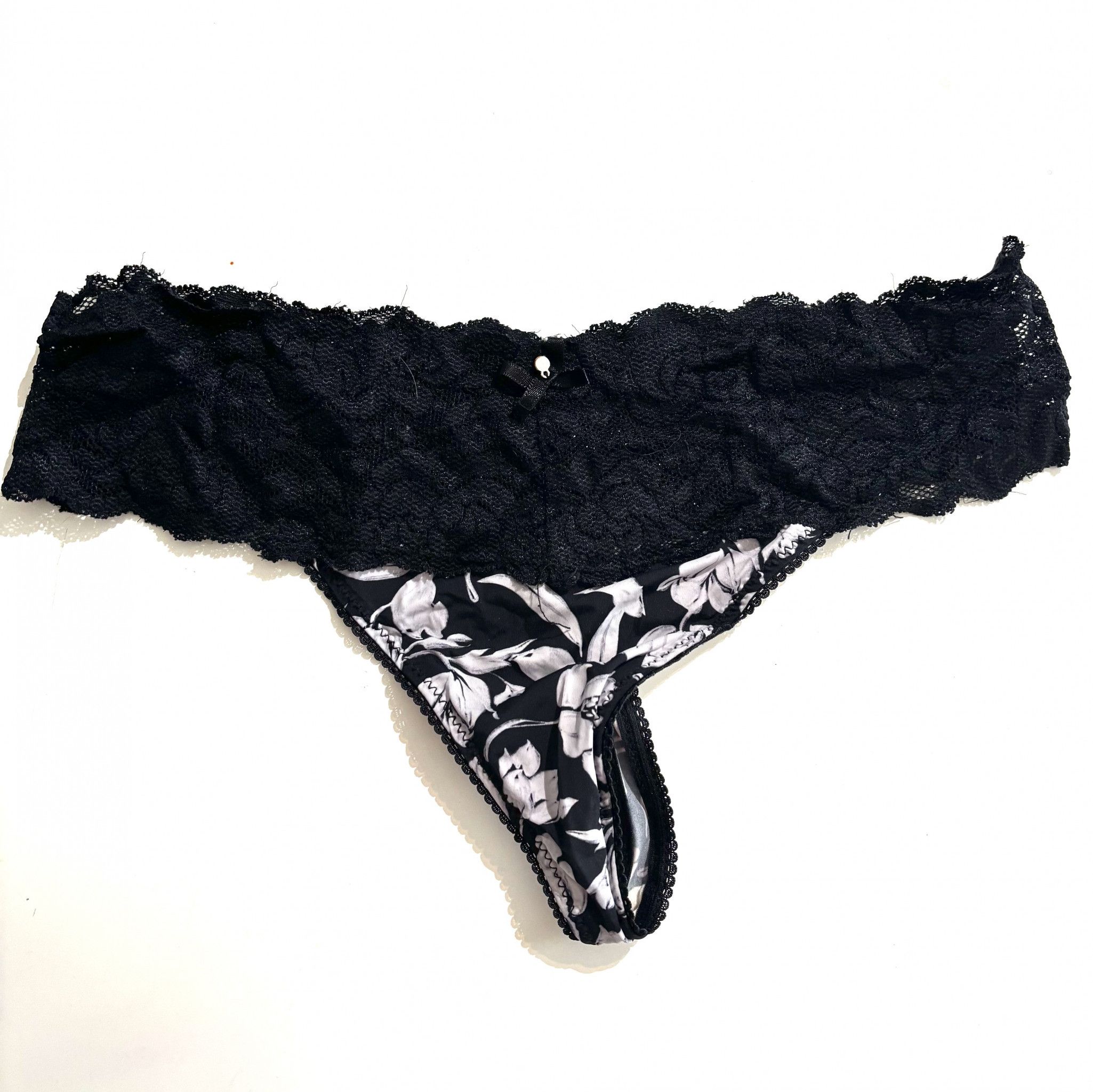 Black and White Thong