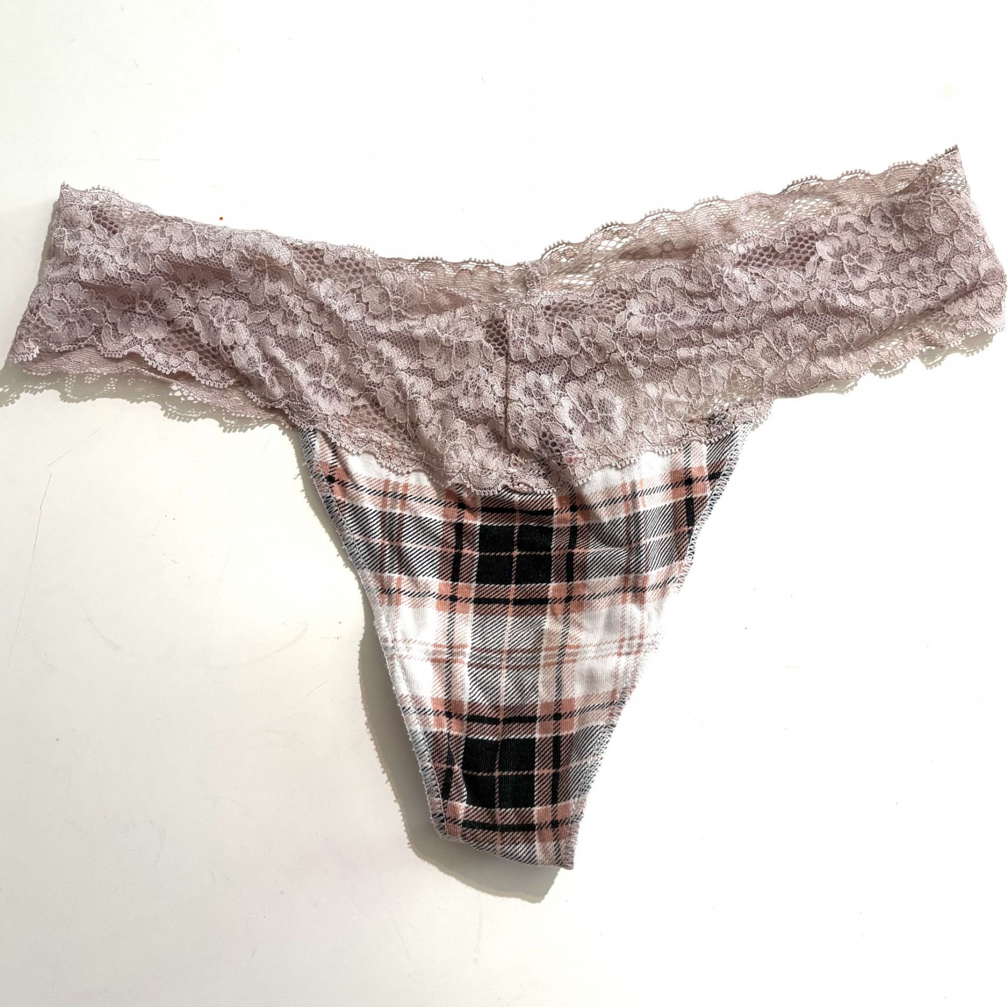 Black and Pink Thong