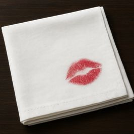 Lipstick stained napkin