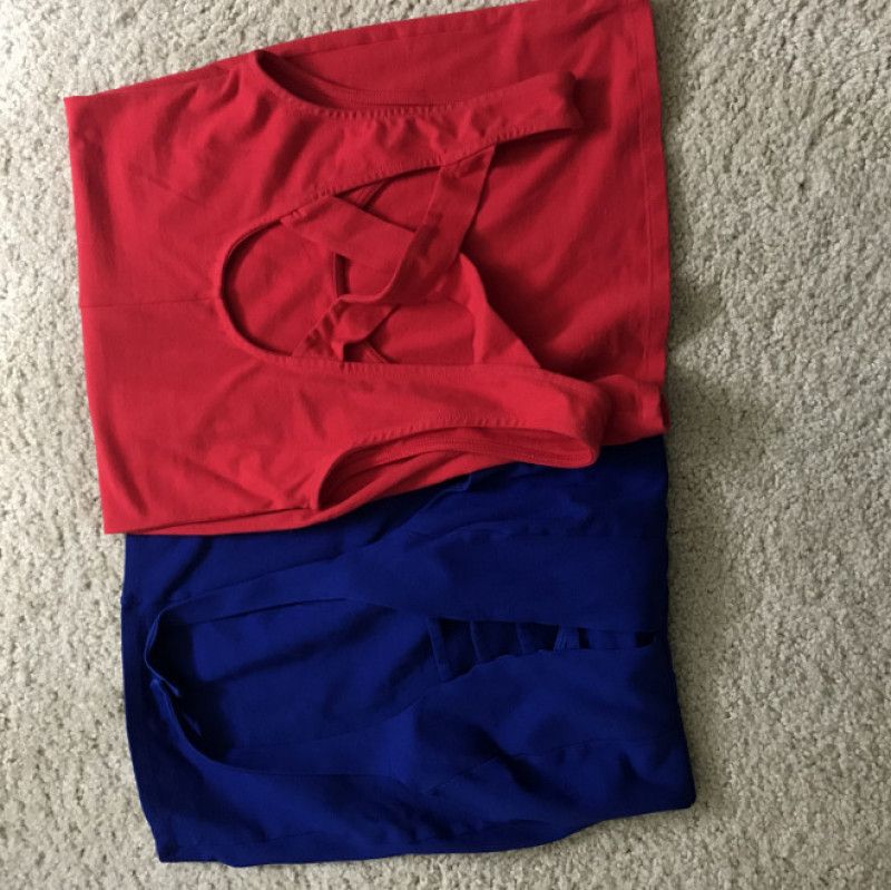 Both dresses from my scene with Sydney