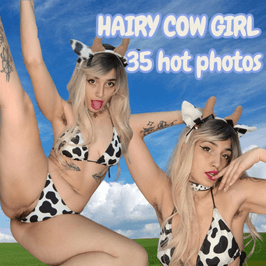 Complete photo set hairy blondie cow