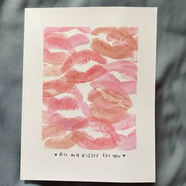 Kisses card from me