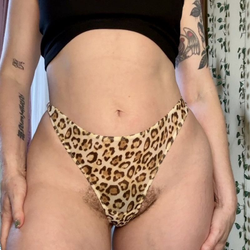 Leopard Print Thong