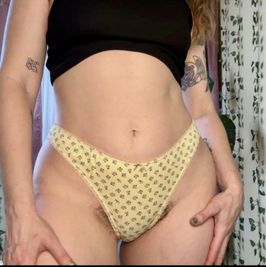 Yellow Floral Thong