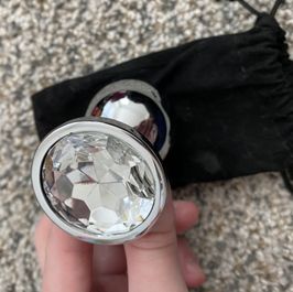 Large jeweled metal butt plug