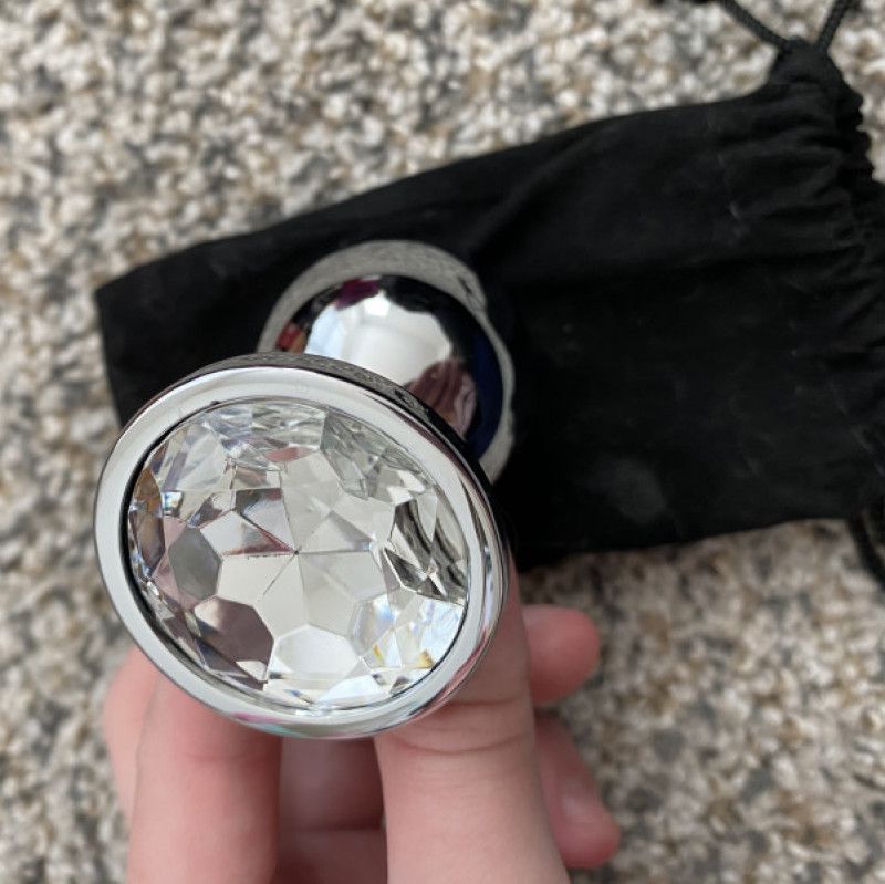 Large jeweled metal butt plug